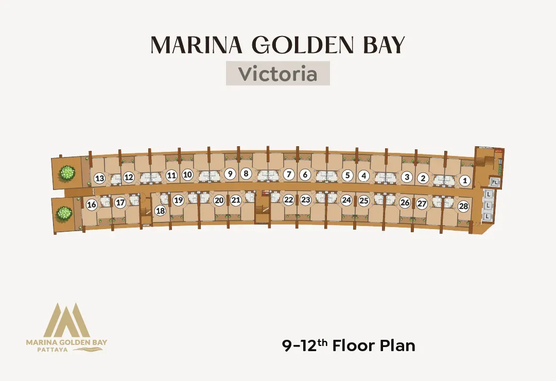 Marina Golden Bay 9-12 Floors plan