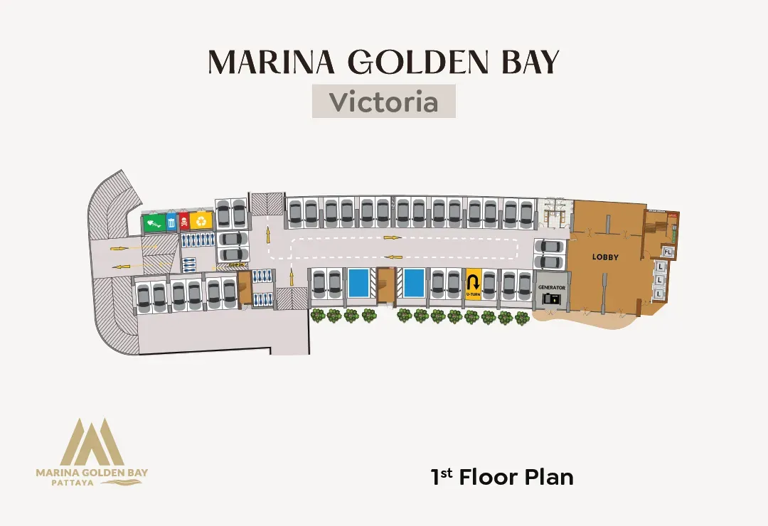 Parking Floor plan of Marina Golden Bay high-rise condo